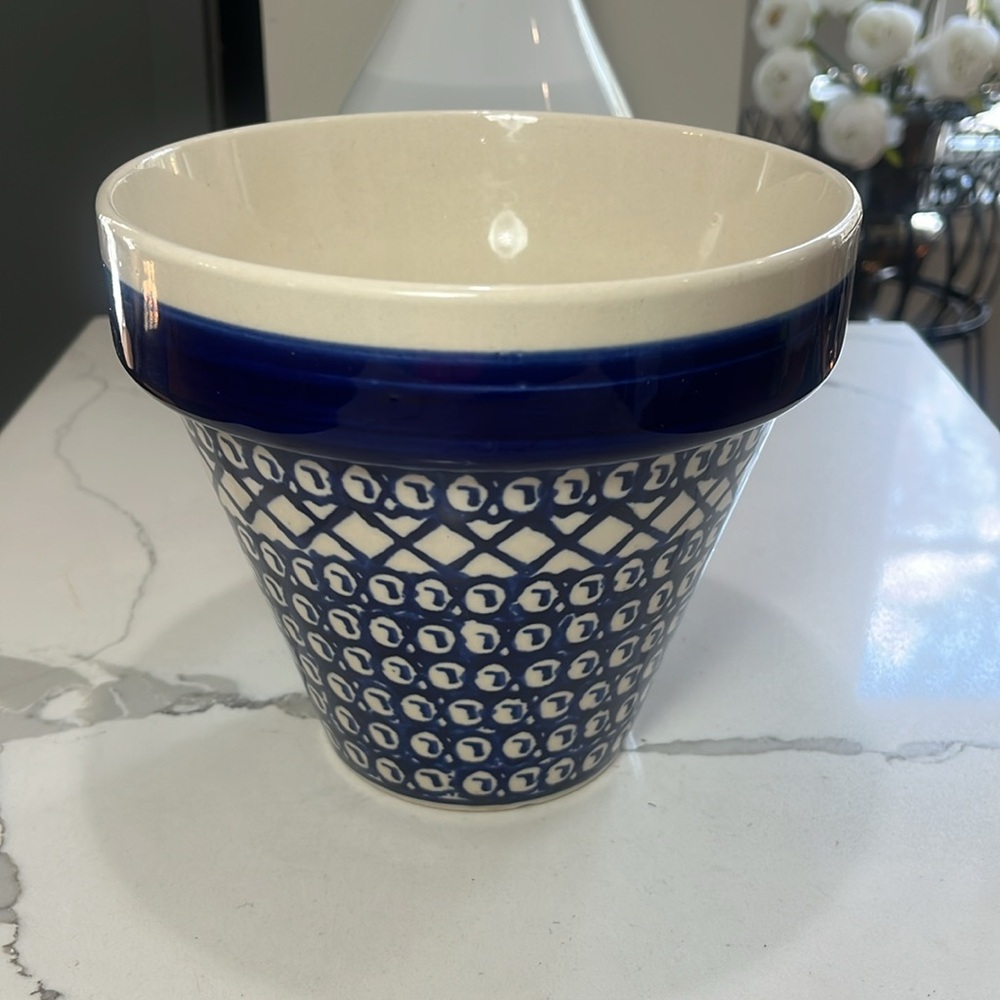 Boleslawiec Polish Pottery Flowerpot - Picture 3 of 11
